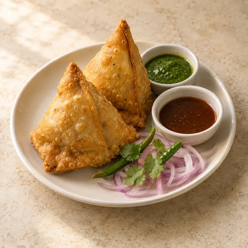 AI illustration of Samosa; actual serving may differ